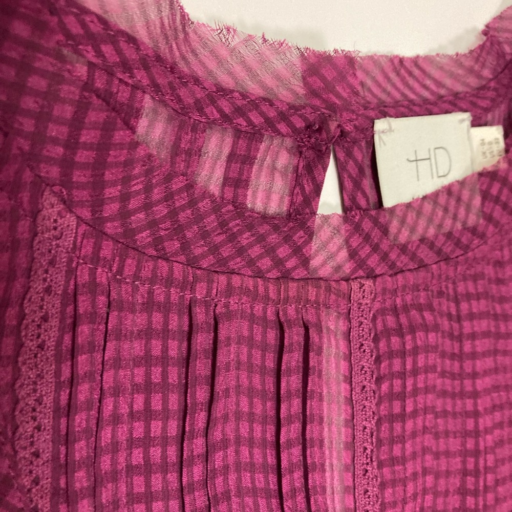 Anthropologie Burgundy (with block print) - Picture 4 of 11